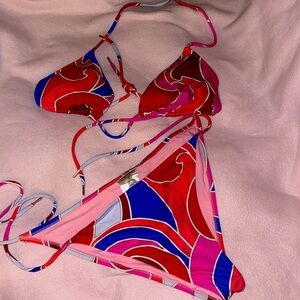 EMILIO PUCCI (authentic) signature print bikini classic style